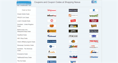 Desktop Screenshot of coupons.shoppingnexus.com