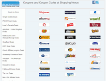 Tablet Screenshot of coupons.shoppingnexus.com